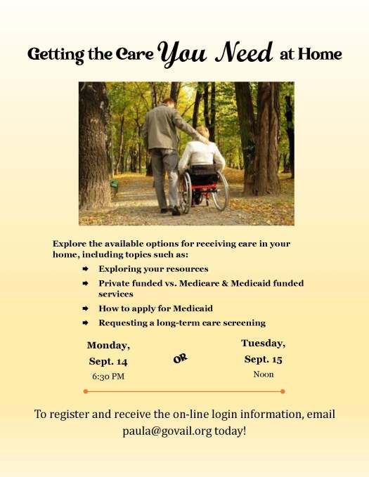 Care in your home flyer 2020